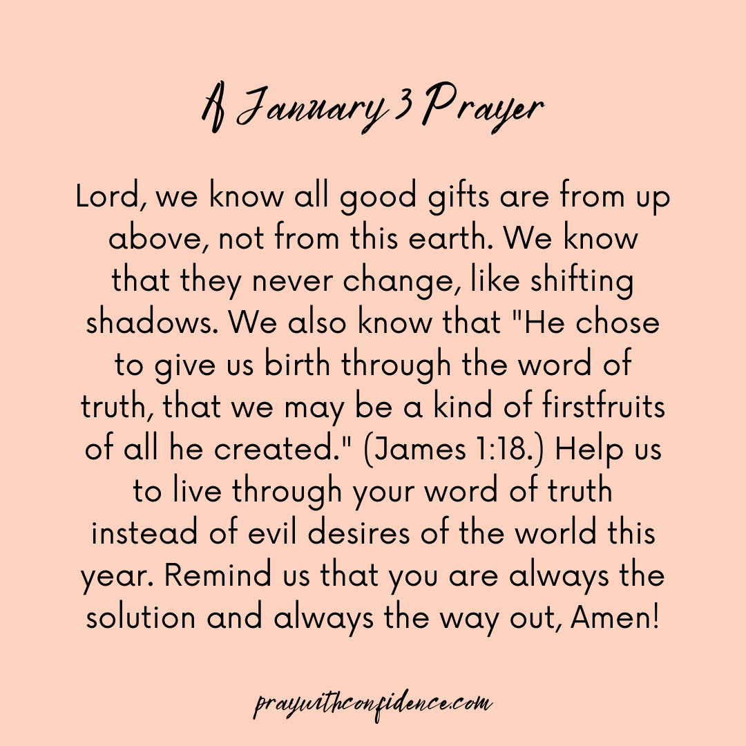 A January 3 prayer