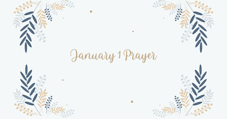 January 1 prayer