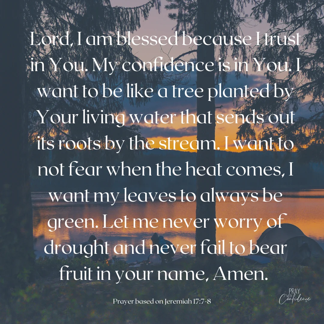 January 17 prayer based on Jeremiah 17:7-8