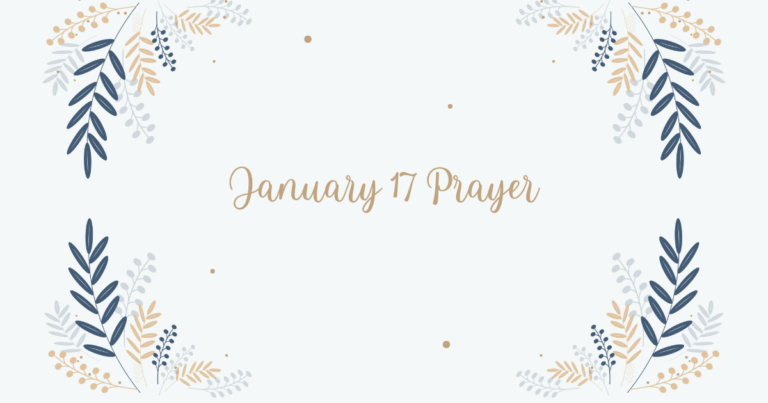 a January 17 prayer