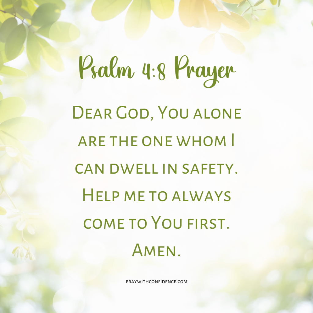 August 14 Prayer (Psalm 4:8 Devotional) - Pray With Confidence